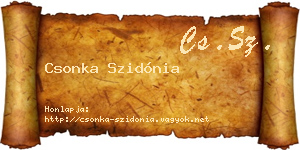 Csonka Szidónia névjegykártya